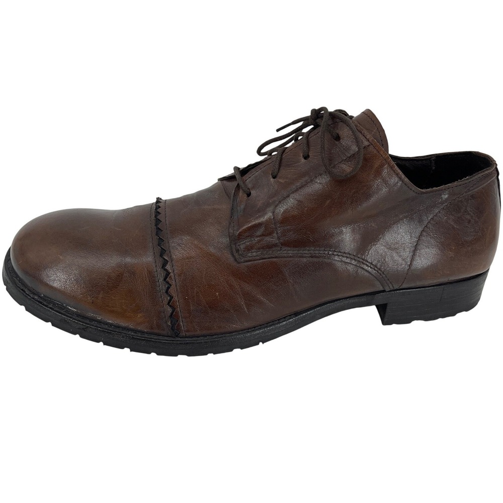 MOMA Derby Oxford Shoes Mens Size 11/44 Brown Excellent Cap Toe Made in Italy